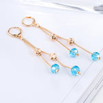 Personality Sweet Fairy Qualities Fashion Long Tassel Crystal Earrings