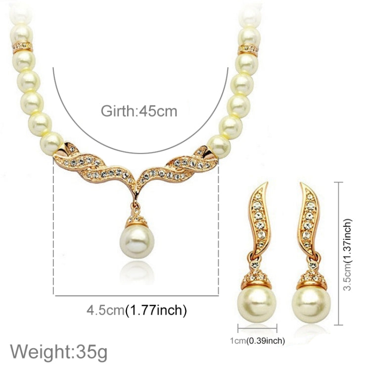 Bộ phụ kiện cô dâu 3 trong 1 gồm bông tai, vòng cổ và vòng hạt thời trang cổ điển cho nữ