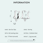 Bông tai sao đơn giản đa năng bạc S925, mã SCE1615
