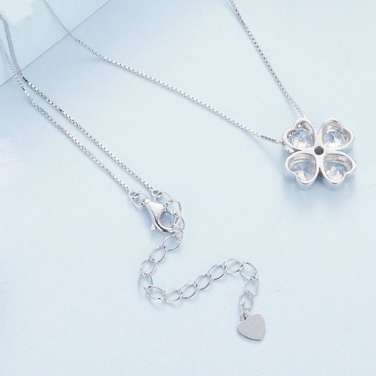 BSN334 Dây Chuyền Mặt Cỏ Bốn Lá May Mắn Mạ Vàng Trắng Bạc Sterling S925, BSN334