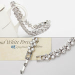 16cm Fashion Zircon Encrusted Roman Bracelets Platinum-plated Bracelet Jewelry, 16cm
