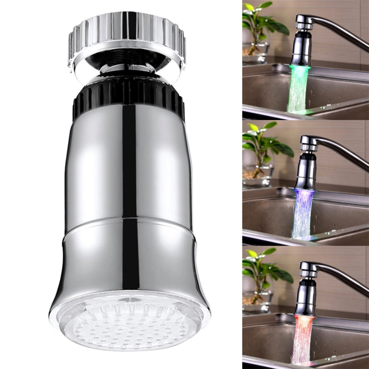 Đèn LED cảm biến nhiệt RGB cho vòi nước, ánh sáng nước, kích thước 78 x 30mm, đầu nối 22mm (màu bạc), SDF2-B5