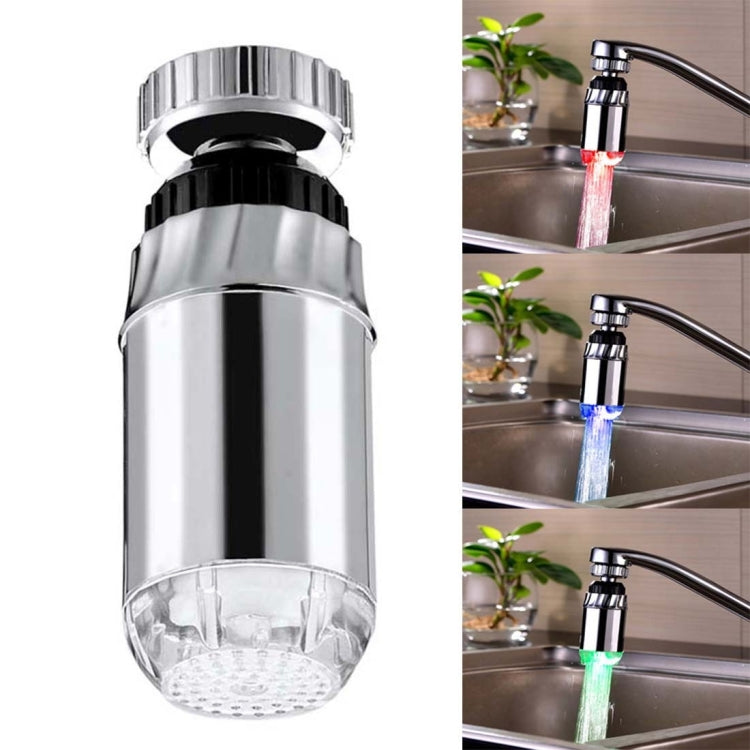 Đèn LED cảm biến nhiệt ABS RGB cho vòi nước, ánh sáng nước, kích thước 78 x 28mm, đầu nối 22mm (màu bạc), SDF-B2