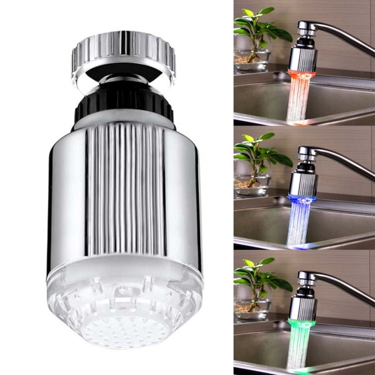 Đèn LED cảm biến nhiệt độ ABS SDF-B5 RGB cho vòi nước phát sáng khi tắm, kích thước: 75 x 37mm, giao diện: 22mm (bạc), SDF-B5