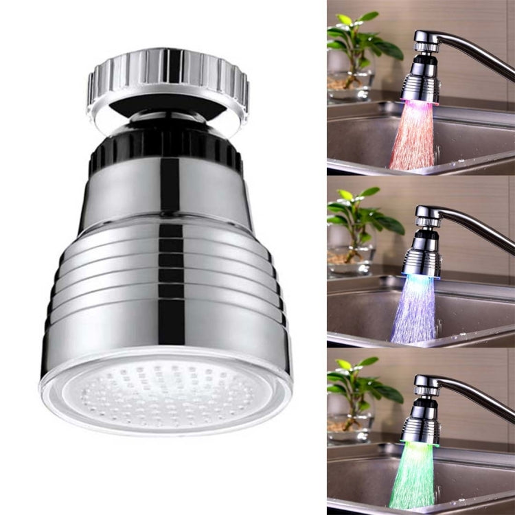Đèn LED cảm biến nhiệt độ ABS SDF-B10 RGB cho vòi nước phát sáng khi tắm, kích thước: 58 x 38mm, giao diện: 22mm (bạc), SDF-B10