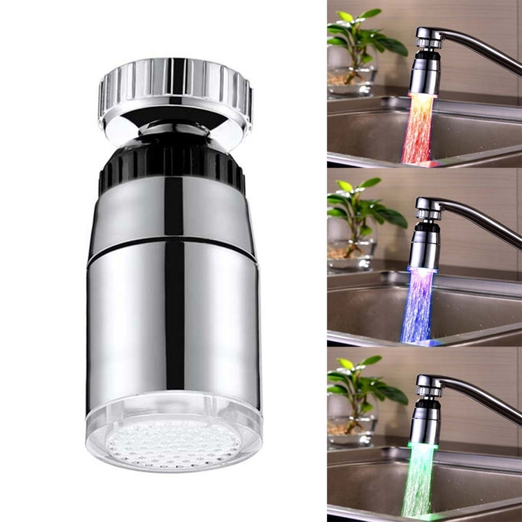 Đèn LED cảm biến nhiệt độ ABS SDF-B9 LED 3 màu cho vòi nước phát sáng khi tắm, kích thước: 58 x 28mm, giao diện: 22mm (bạc), SDF-B9 3 màu