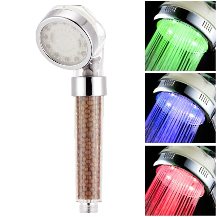 Đầu vòi sen LED cảm biến nhiệt độ ABS SDS-A23 15 bóng LED ion âm RGB, kích thước: 23 x 6.5 x 5.8cm, giao diện: 20mm, SDS-A23