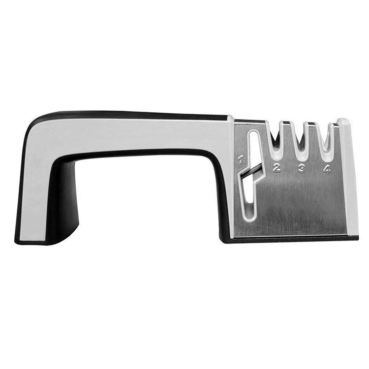 Dụng cụ mài dao thép không gỉ 4 trong 1 cầm tay bốn phần mài nhanh có tay cầm chống trượt, 4 trong 1 (Đen), 4 trong 1 (Đỏ)