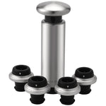 Bộ nút bảo quản rượu vang đỏ bằng thép không gỉ CircleJoy Xiaomi Youpin chính hãng, Kiểu: 4 nút trong một bơm, 4 nút trong một bơm