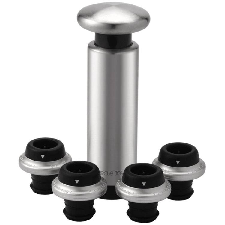 Bộ nút bảo quản rượu vang đỏ bằng thép không gỉ CircleJoy Xiaomi Youpin chính hãng, Kiểu: 4 nút trong một bơm, 4 nút trong một bơm