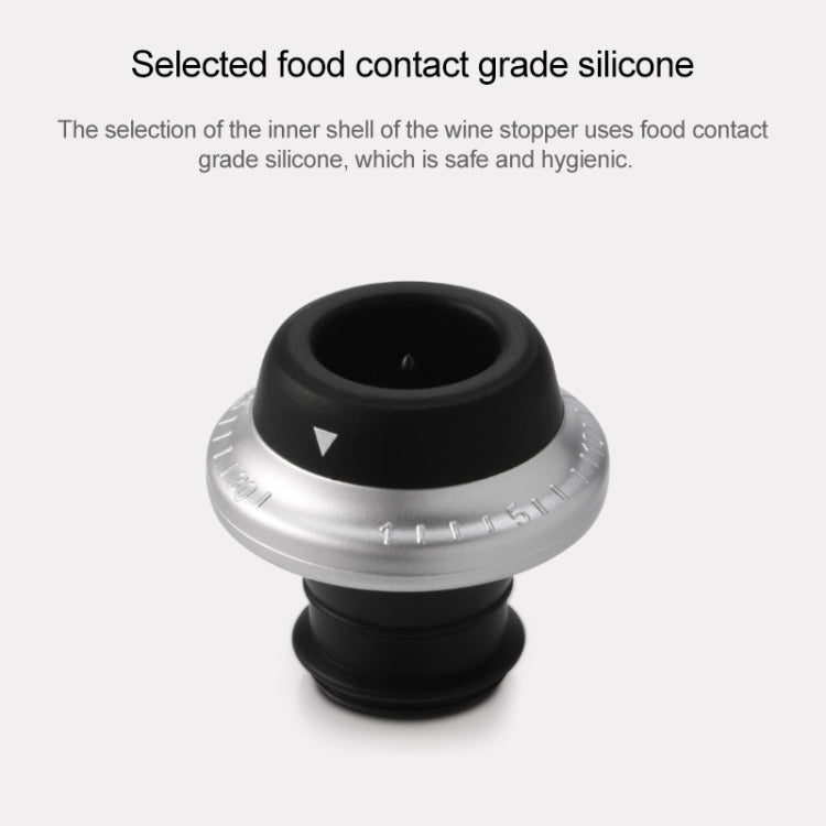 Bộ nút bảo quản rượu vang đỏ bằng thép không gỉ CircleJoy Xiaomi Youpin chính hãng, Kiểu: 4 nút trong một bơm, 4 nút trong một bơm