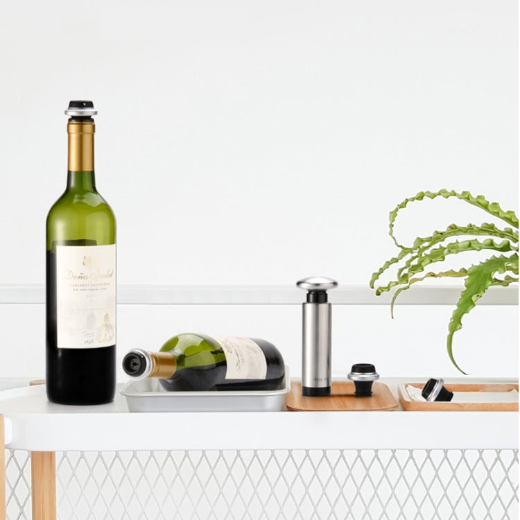 Bộ nút bảo quản rượu vang đỏ bằng thép không gỉ CircleJoy Xiaomi Youpin chính hãng, Kiểu: 4 nút trong một bơm, 4 nút trong một bơm