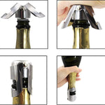 5 cái nút chai rượu champagne thép không gỉ mới lạ, 5 cái nút chai rượu