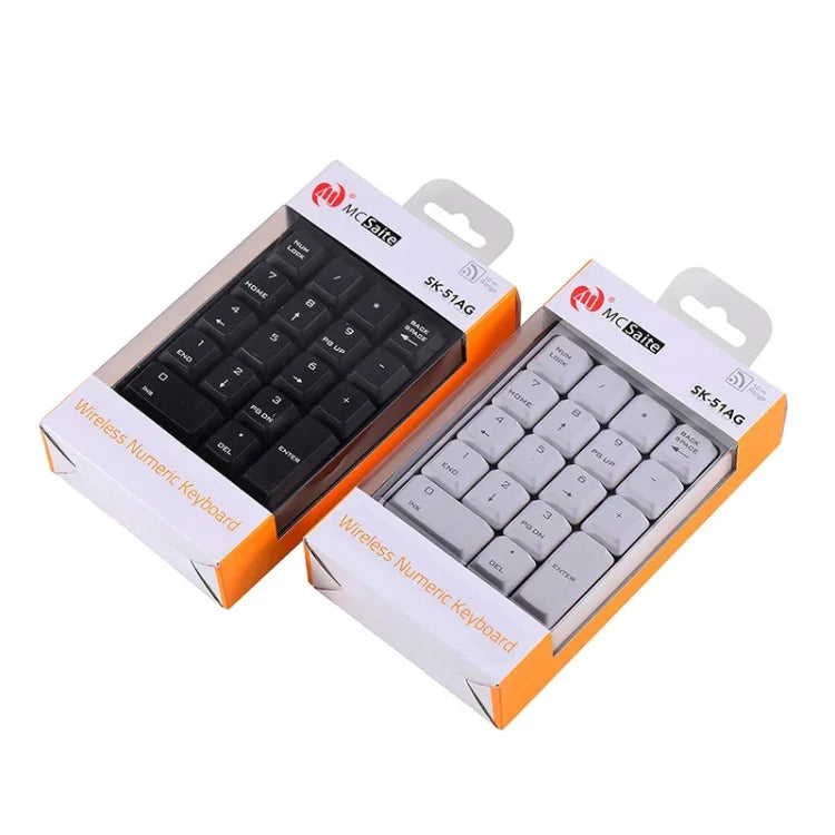 Bàn phím số không dây 2 trong 1 MC Saite SK-51AG 2.4G USB & Máy tính bỏ túi mini cho Laptop Máy tính để bàn, SK-51AG