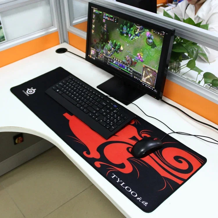Miếng lót chuột bàn phím chơi game và văn phòng cỡ lớn mở rộng Rồng Bọ ngựa, Kích thước: 90cm x 30cm