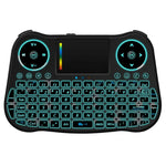 Bàn phím không dây mini MT08 2.4GHz với chuột bay QWERTY có đèn nền nhiều màu & Touchpad & Điều khiển đa phương tiện cho PC, TV, MT08