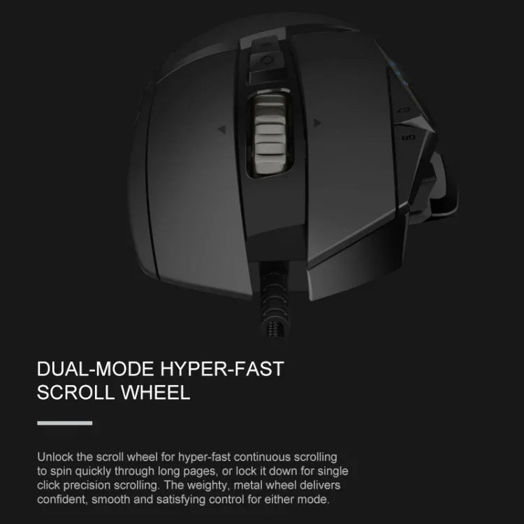 Chuột chơi game có dây Logitech G502 HERO với 11 phím, Chiều dài: 2.1m