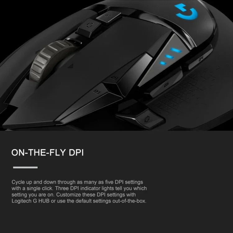 Chuột chơi game có dây Logitech G502 HERO với 11 phím, Chiều dài: 2.1m