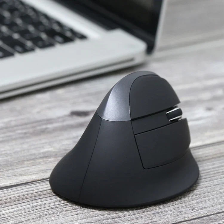 Chuột dọc mini DELUX M618 không dây 2.4G 2400DPI USB có thể sạc lại, Thiết kế công thái học, M618 màu xám