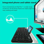 Bàn phím không dây đa thiết bị Logitech K780 Bluetooth + Unifying chế độ kép có giá đỡ
