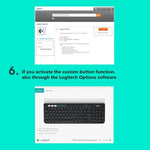 Bàn phím không dây đa thiết bị Logitech K780 Bluetooth + Unifying chế độ kép có giá đỡ