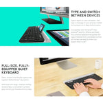 Bàn phím không dây đa thiết bị Logitech K780 Bluetooth + Unifying chế độ kép có giá đỡ