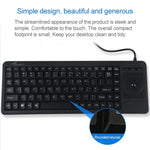 Bàn phím trackball có dây DS-8900 giao diện PS/2 chống nước, Khắc laser ký tự, Chiều dài: 1.5m, DS-8900 PS/2