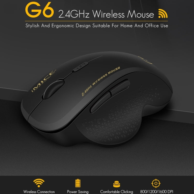 Chuột không dây iMICE G6 2.4G Chuột văn phòng 6 phím Chuột chơi game