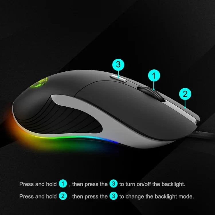 Chuột có dây iMICE X6 Chuột chơi game RGB nhiều màu 6 phím, X6