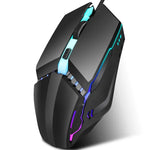 Chuột chơi game có dây HXSJ S200 USB2.0 1600dpi điều chỉnh 4 phím phát sáng nhiều màu, Chiều dài: 1.5m