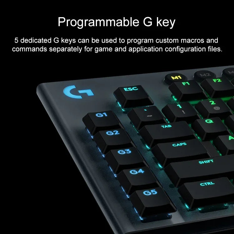Bàn phím chơi game cơ có dây Logitech G813 RGB (GL-Linear), Chiều dài: 1.8m, G813