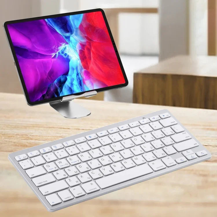 Bàn phím Bluetooth không dây siêu mỏng WB-8022 cho iPad, Samsung, Huawei, Xiaomi, máy tính bảng hoặc điện thoại thông minh, Phím tiếng Nga, Phím tiếng Nga