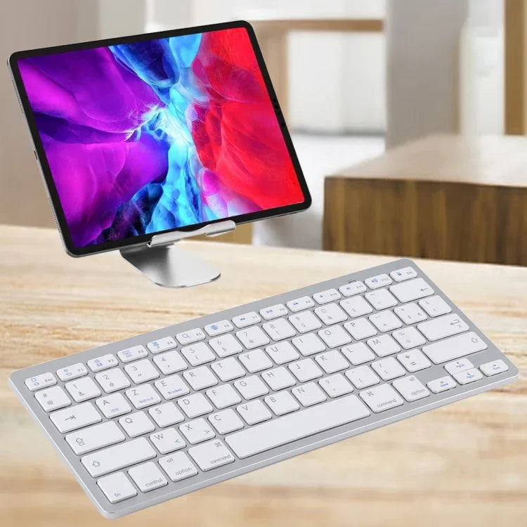 Bàn phím Bluetooth không dây siêu mỏng WB-8022 cho iPad, Samsung, Huawei, Xiaomi, máy tính bảng hoặc điện thoại thông minh, Phím tiếng Pháp, Phím tiếng Pháp