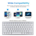 Bàn phím Bluetooth không dây siêu mỏng WB-8022 cho iPad, Samsung, Huawei, Xiaomi, máy tính bảng hoặc điện thoại thông minh, Phím tiếng Pháp, Phím tiếng Pháp