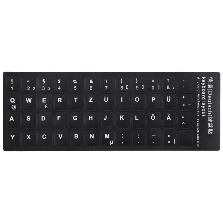 Miếng dán bố cục bàn phím học tiếng Đức cho bàn phím laptop / máy tính để bàn, Tiếng Đức