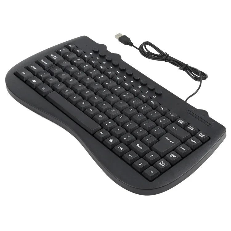 Bàn phím mini có dây đa phương tiện cho laptop KB-301B, Phiên bản tiếng Anh, Phiên bản tiếng Anh