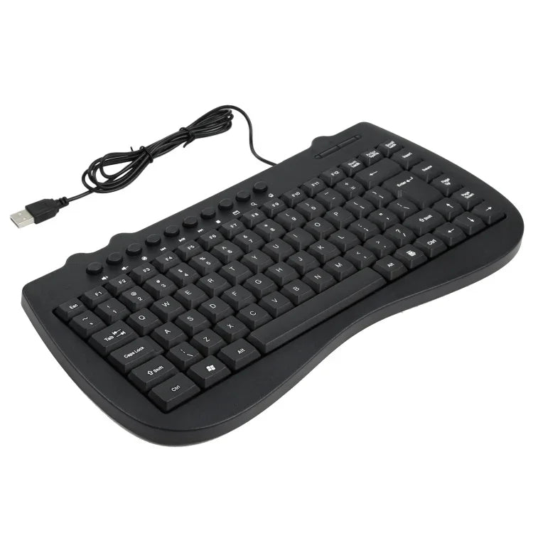 Bàn phím mini có dây đa phương tiện cho laptop KB-301B, Phiên bản tiếng Anh, Phiên bản tiếng Anh
