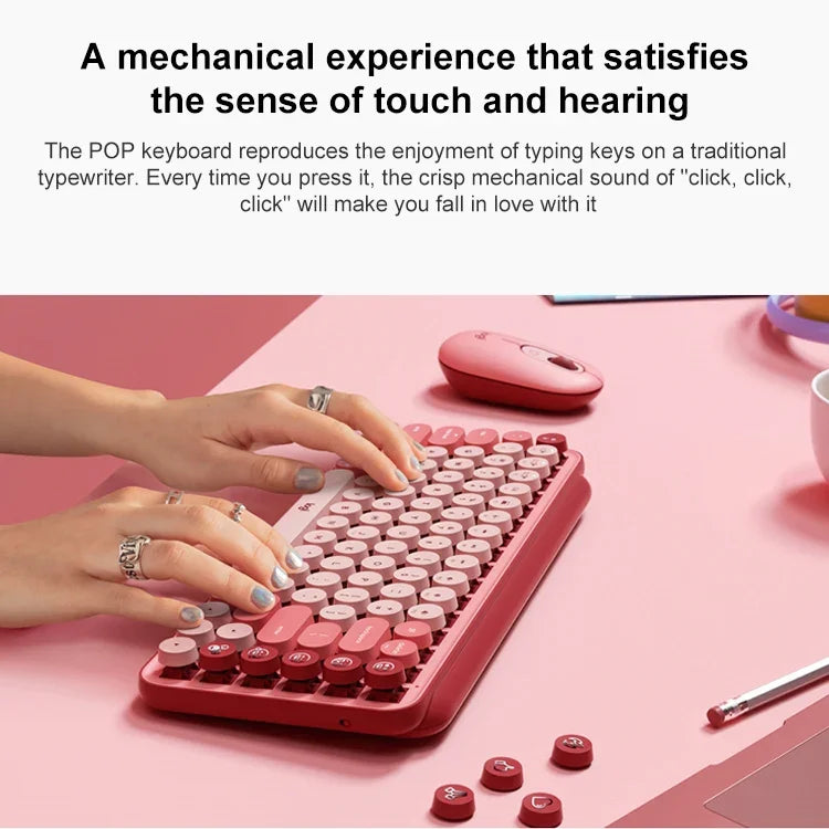 Bàn phím cơ Bluetooth nút tròn Logitech POP KEYS