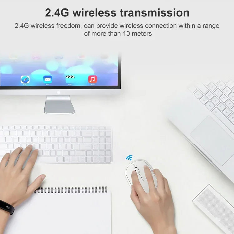 Chuột mini sạc không dây máy tính xách tay 2.4G ZGB 360 1000dpi