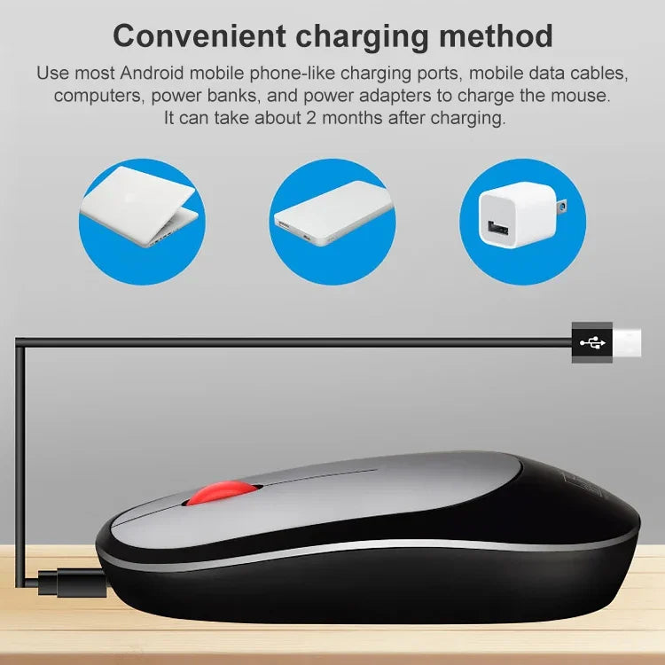 Chuột mini sạc không dây máy tính xách tay 2.4G ZGB 360 1000dpi