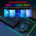 Chuột chơi game có dây phát sáng mát mẻ 7 nút HXSJ X100 3600 DPI, chiều dài cáp: 1.5m