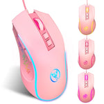 Chuột chơi game có dây phát sáng mát mẻ 7 nút HXSJ X100 3600 DPI, chiều dài cáp: 1.5m