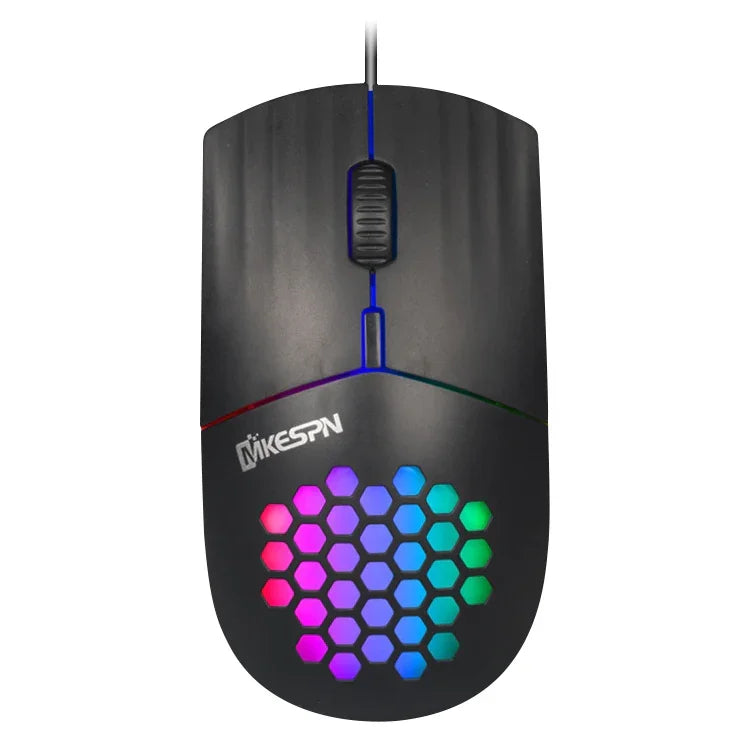 Chuột có dây khoét lỗ RGB giao diện Type-C MKESPN SXS-838, Type-C