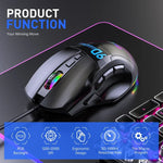 Chuột chơi game có dây định nghĩa macro RGB 9 nút tốc độ đầy đủ MKESPN X10, định nghĩa macro tốc độ đầy đủ