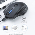 Chuột không dây yên tĩnh sạc lại 4 nút 1600 DPI 2.4GHz iMICE G-1800 cho máy tính PC Laptop
