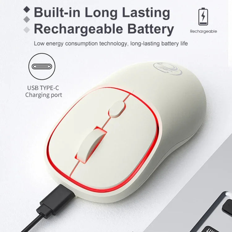 Chuột không dây yên tĩnh sạc lại 4 nút 1600 DPI 2.4GHz iMICE W-618 cho máy tính PC Laptop, W-618 2.4GHz