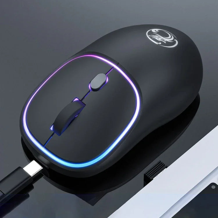 Chuột không dây Bluetooth yên tĩnh sạc lại 4 nút 1600 DPI 2.4GHz iMICE W-618 cho máy tính PC Laptop, W-618 2.4GHz & Bluetooth