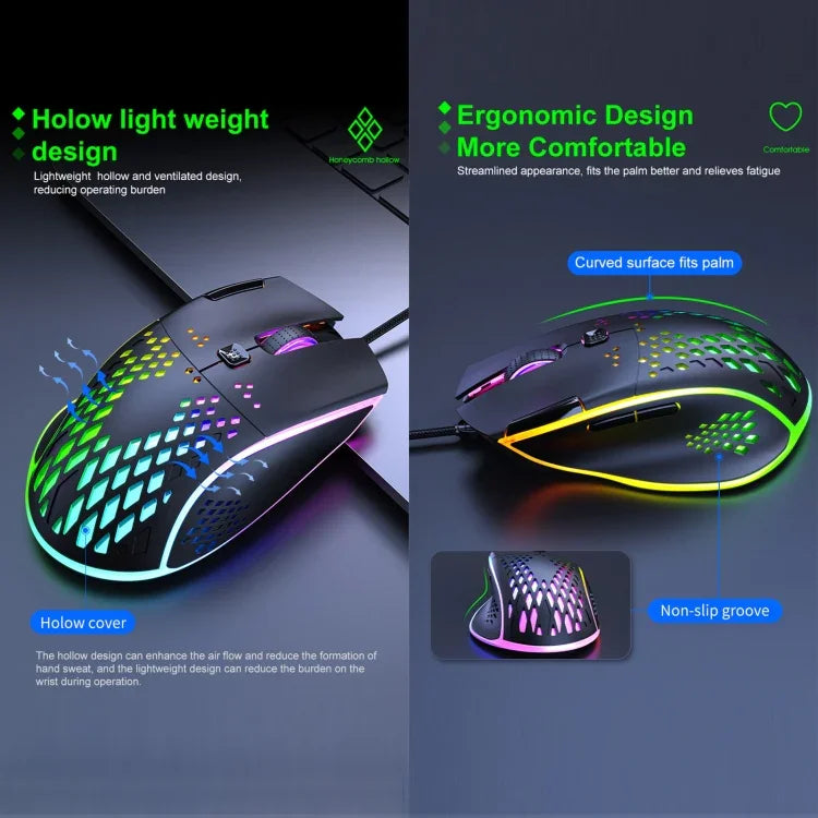 Chuột chơi game iMICE T97 đèn LED RGB USB 7 nút 7200 DPI có dây