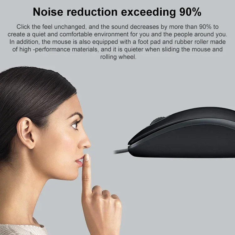 Chuột có dây Logitech M110 1000DPI USB im lặng