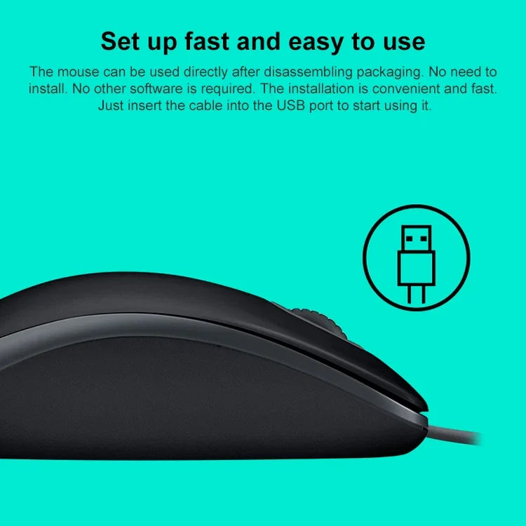 Chuột có dây Logitech M110 1000DPI USB im lặng